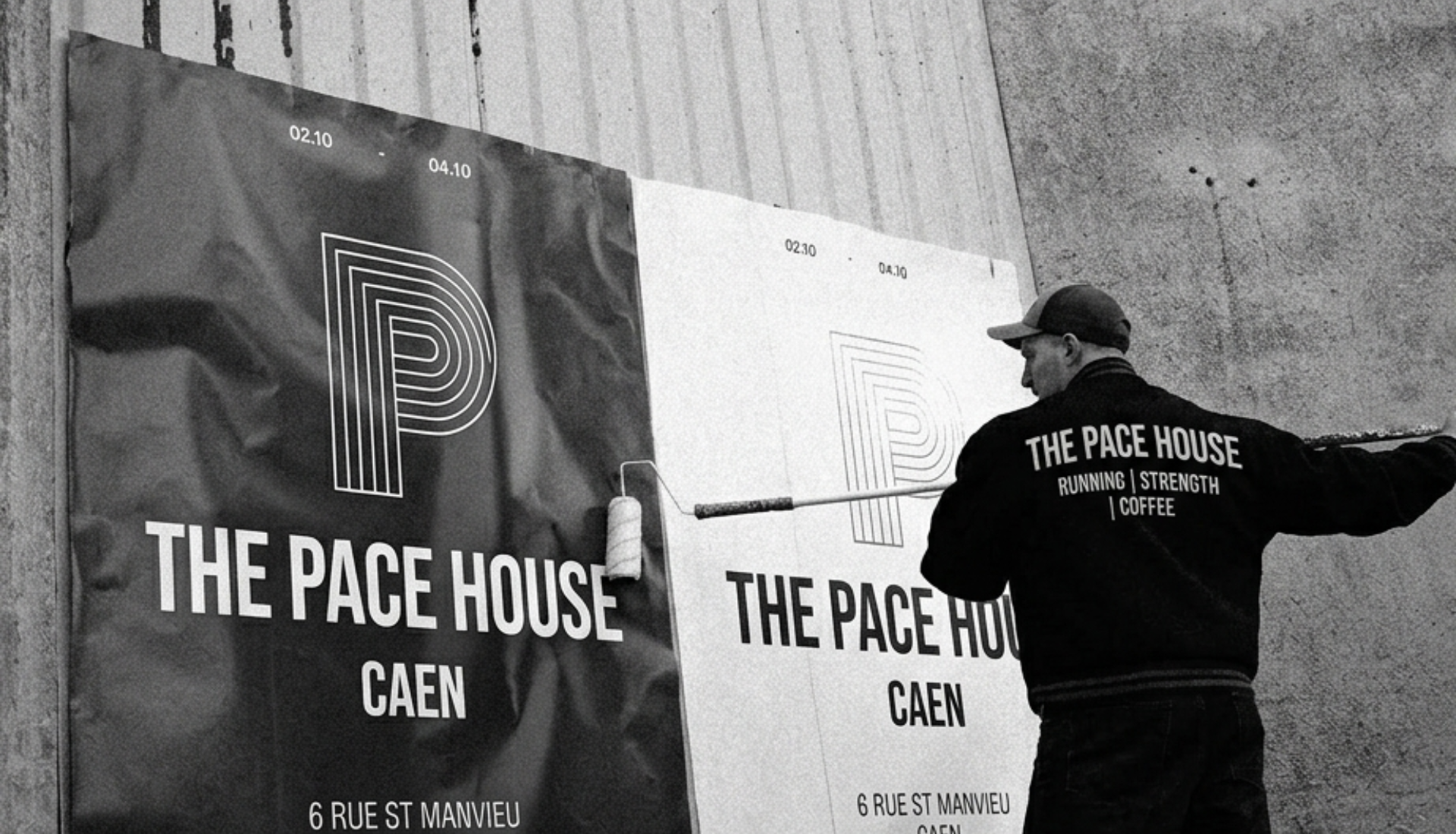 Affiches The Pace House Caen posées sur le mur du studio